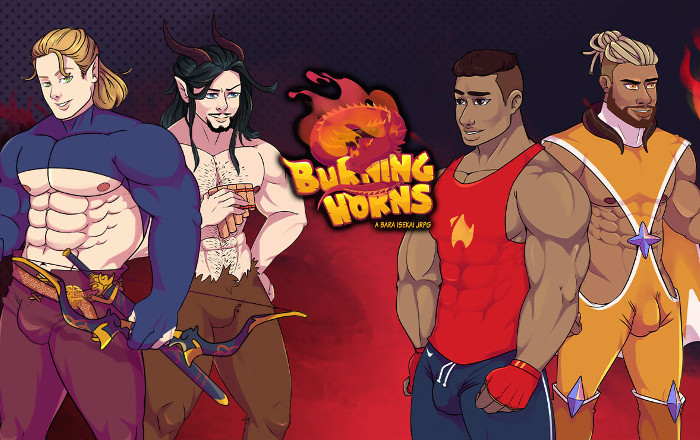 Titelbild von Burning Horns: A Bara Isekai JRPG