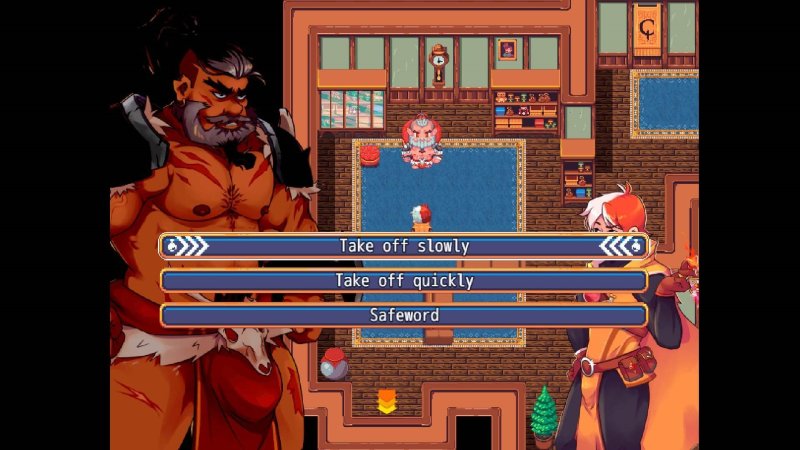 Kampfauswahl in einem Fantasy-RPG mit Retro-Pixelgrafik – Bara Giants – Society of Pleasure.