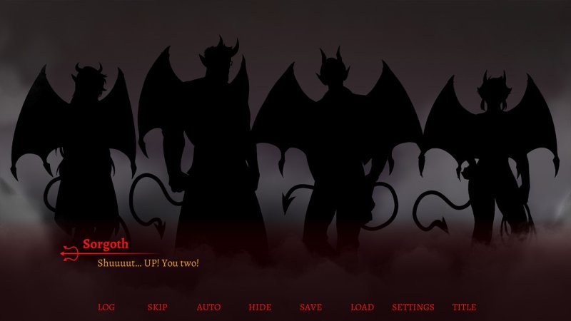 Dunkle Inkubus-Silhouetten in einer illustrierten Fantasyszene – My Incubi Harem.