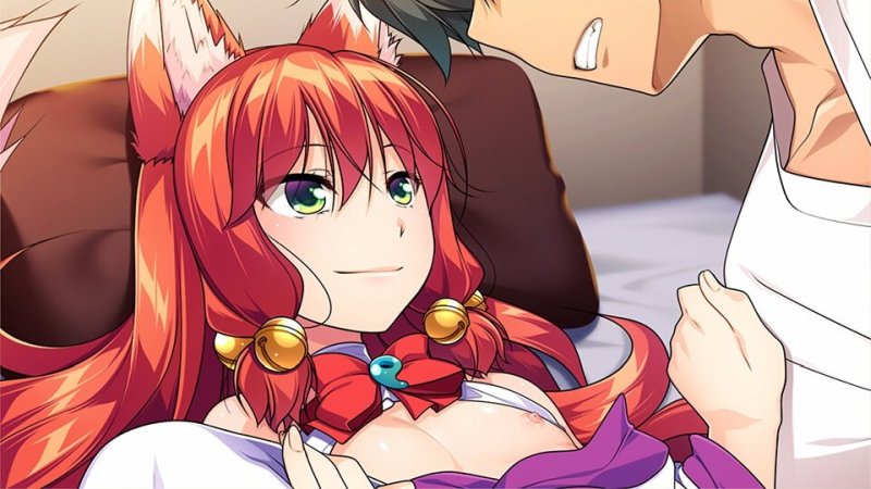 Anime-Figurenillustration in einer Dialogszene – Trap Shrine.