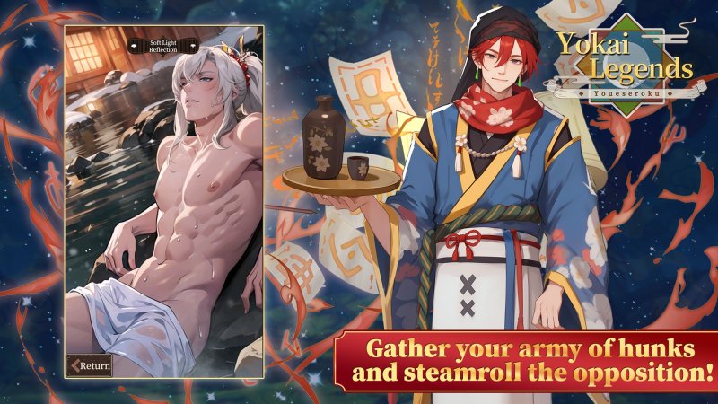 Sammelbare Figurenkarten und Beschwörungen in einem illustrierten RPG – Yokai Legends.